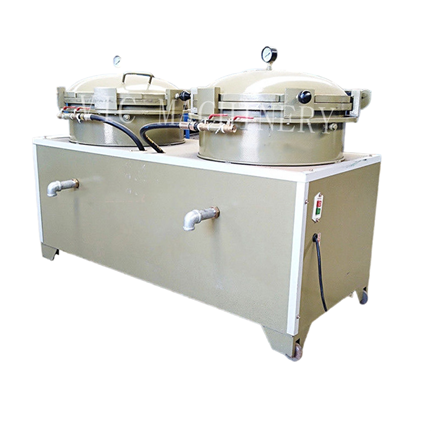 Automatic two barrel three filtering screen air pressure oil filter machine
